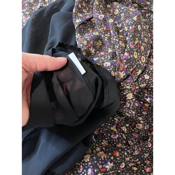 MinkPink Womens Sheer Floral Asymmetrical Midi Dress Size S Whimsigoth Feminine - Picture 9 of 16